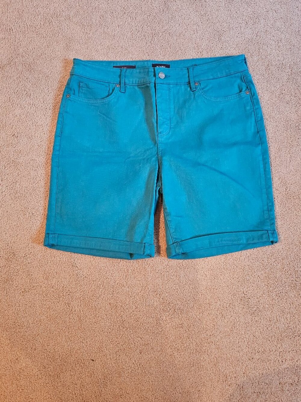 Womens NYDJ Ella Shorts with Rolled Cuffs Size 14